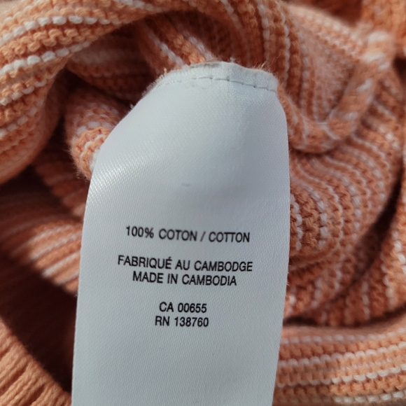 Reitmans light orange sweater size small 100% cotton - Picture 6 of 8